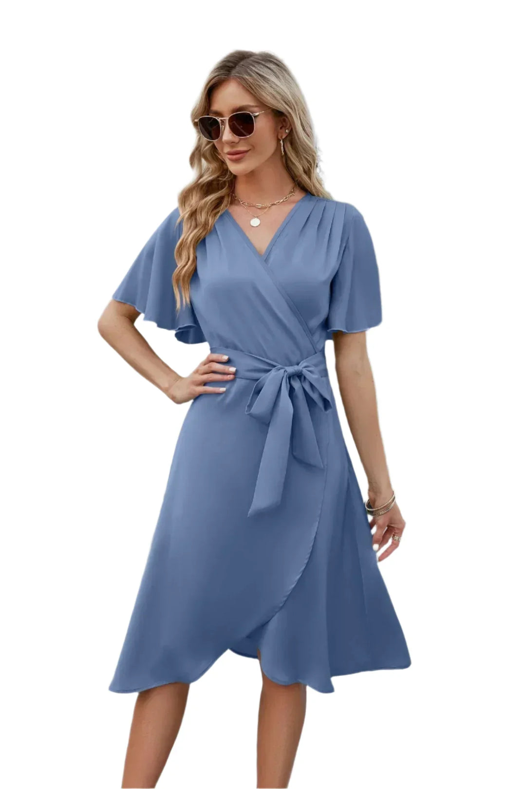 Alirra | Women's summer dress with flowing silhouette and v-neckline
