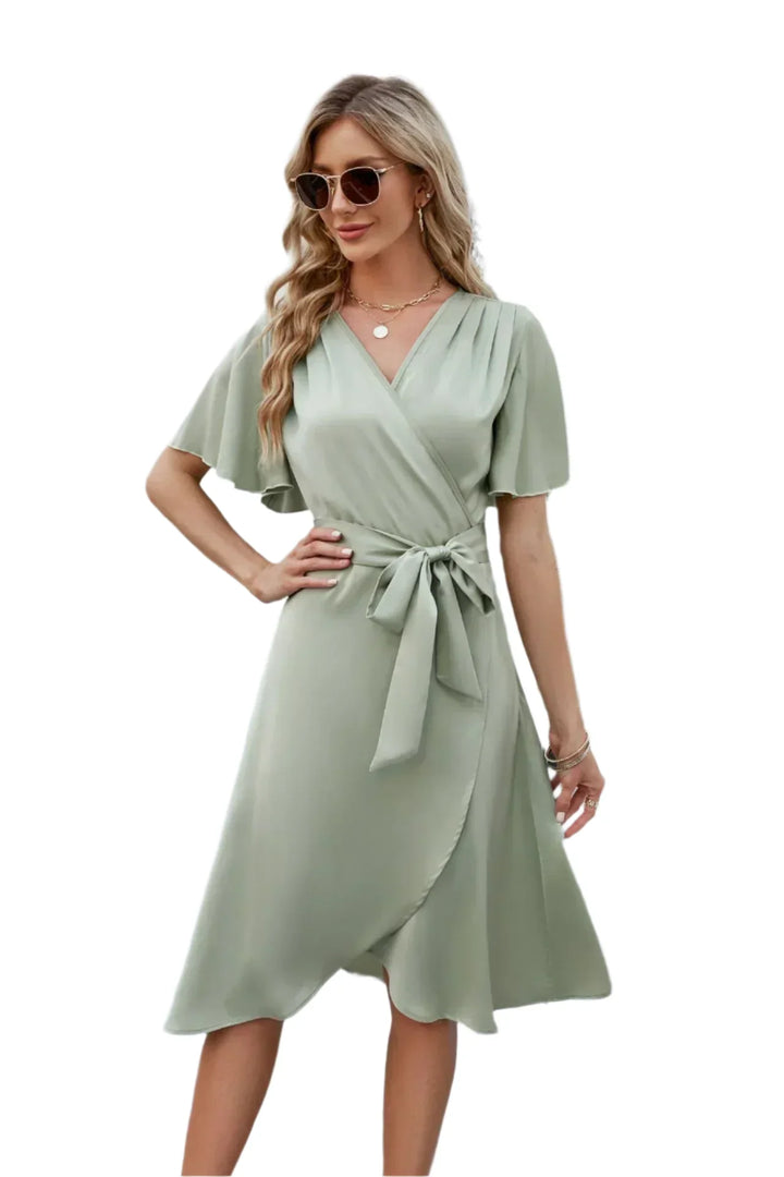 Alirra | Women's summer dress with flowing silhouette and v-neckline