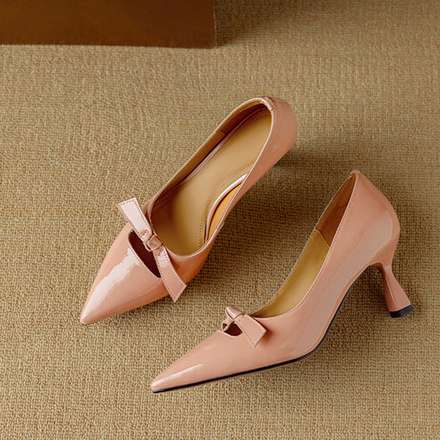 Shiela | Women’s pumps with pointed toe and bow detail