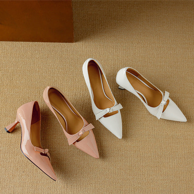 Shiela | Women’s pumps with pointed toe and bow detail