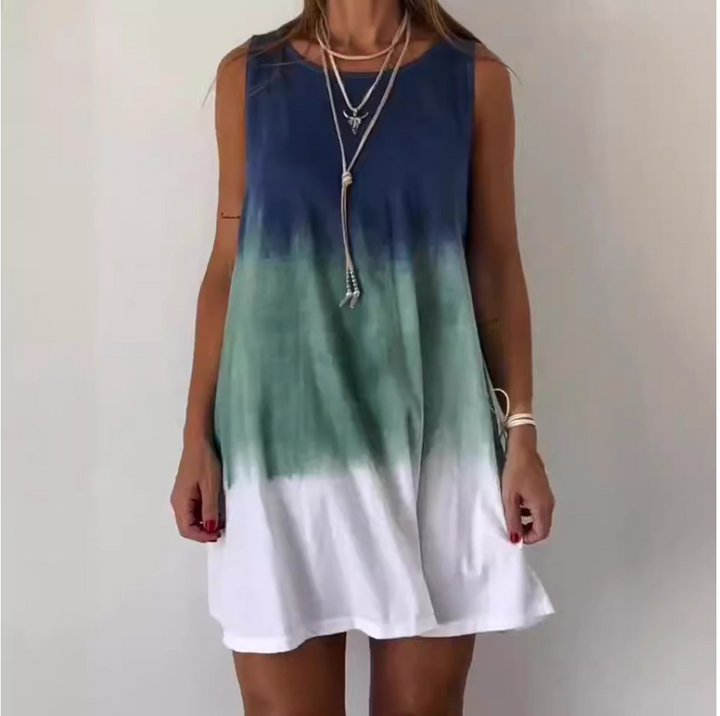 Lainey | Gradient tie-dye print mini dress