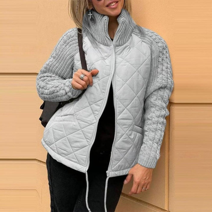 Natalia | Women’s quilted puffer jacket with knitted sleeves