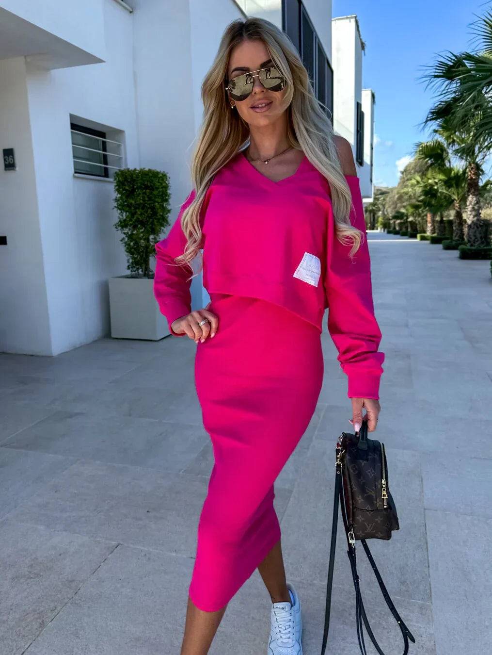 Aubrey | Casual sweatshirt and dress set