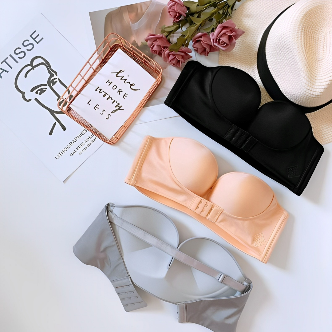 Bernie | Women’s strapless bra with secure closure and shaping cups