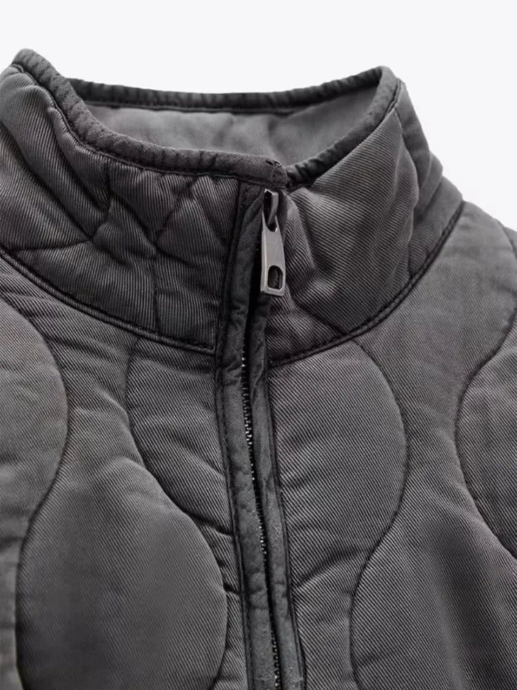 Maelynn | Women’s quilted padded jacket with wave stitching