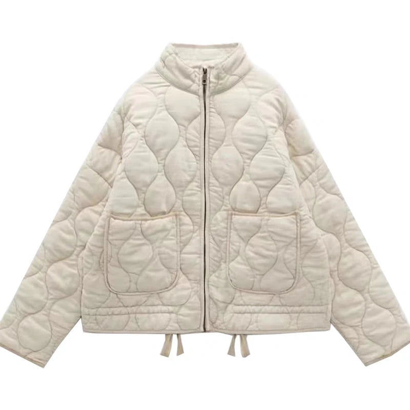 Maelynn | Women’s quilted padded jacket with wave stitching
