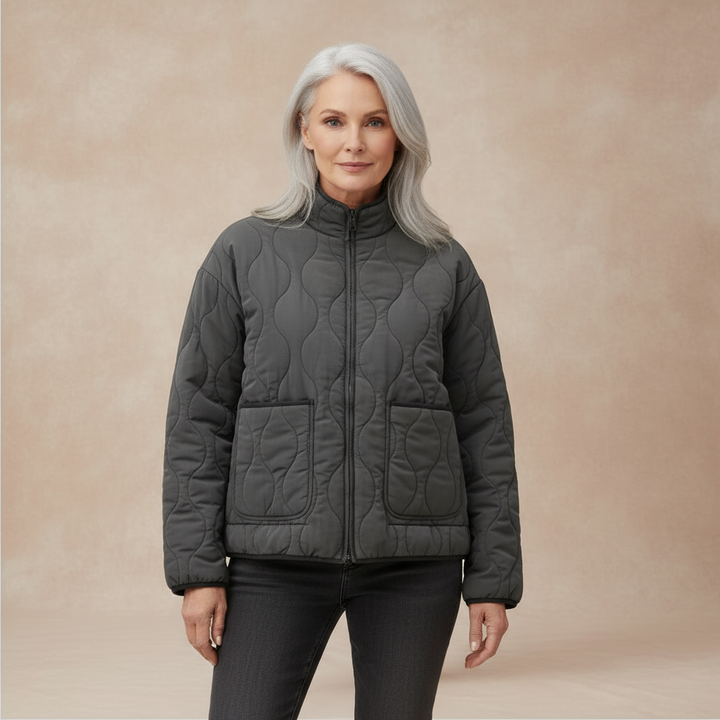 Maelynn | Women’s quilted padded jacket with wave stitching
