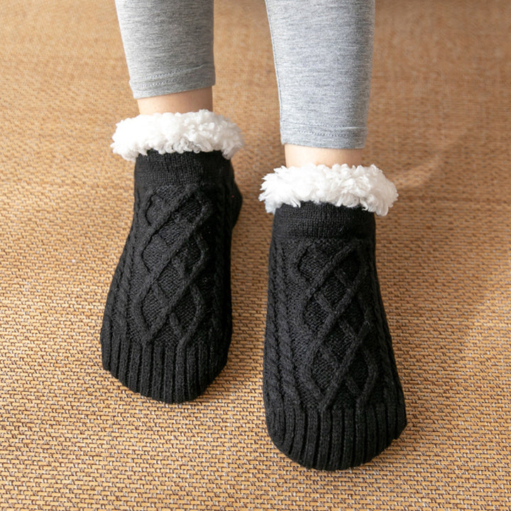 Eliza | Women's cable-knit anti-slip fleece socks