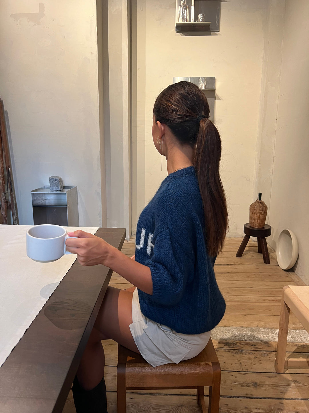 Millie | Women’s knit sweater with three-quarter sleeves