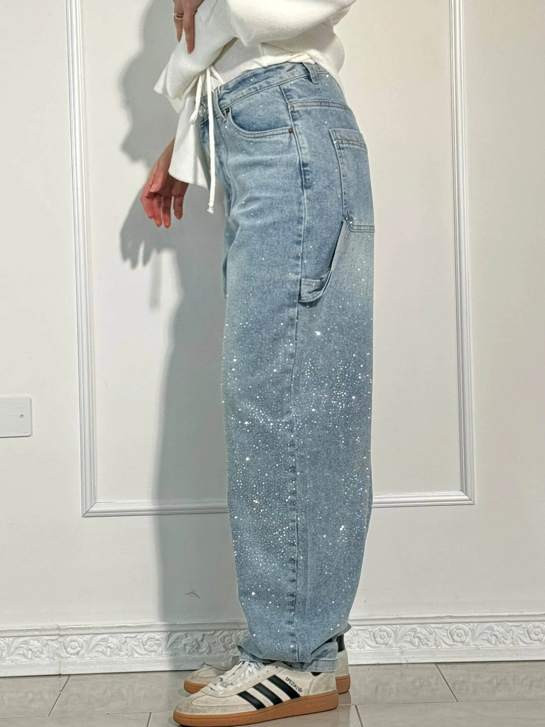 Rafaela | Balloon fit jeans with diamant details