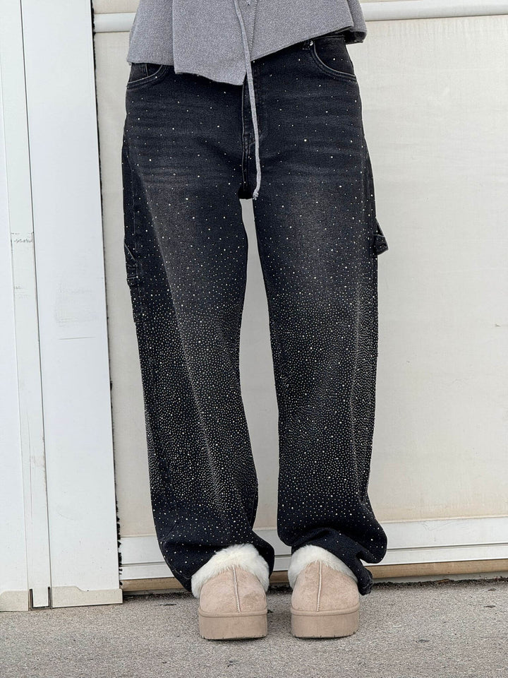 Rafaela | Balloon fit jeans with diamant details