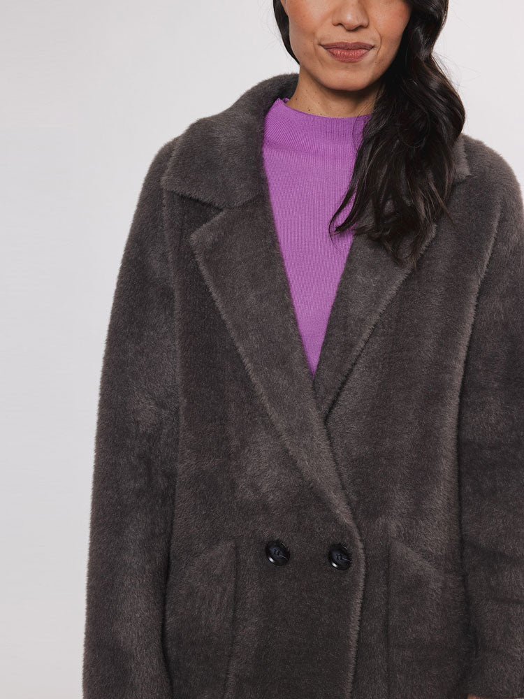 Margaret | Women’s double-breasted faux fur coat