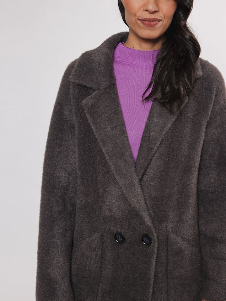 Margaret | Women’s double-breasted faux fur coat