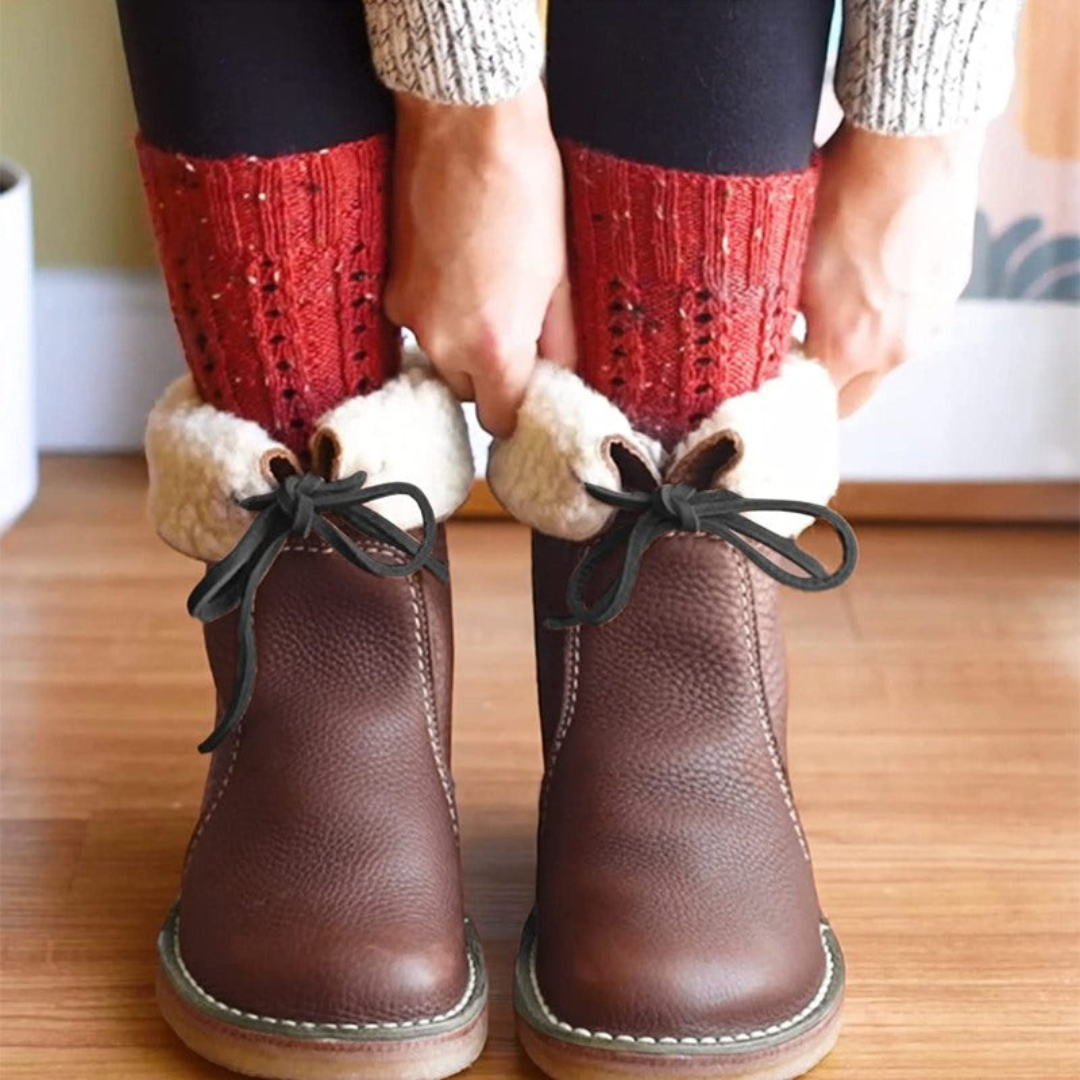 Eleanor | Women’s cozy shearling-lined leather winter boots