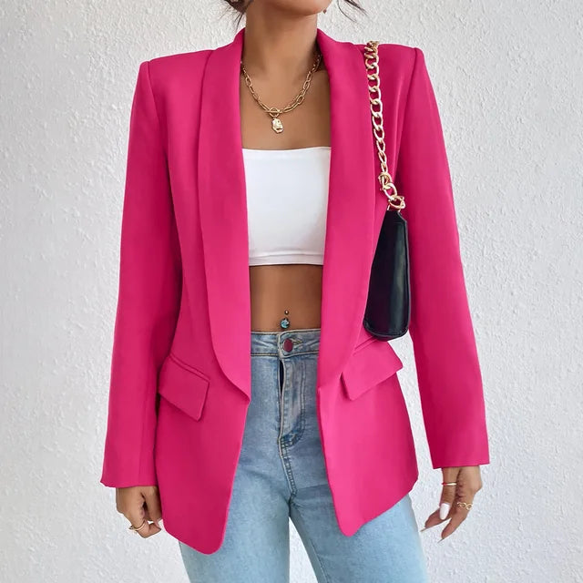 Alethea | Women's chic plain tailored blazer with clean lines