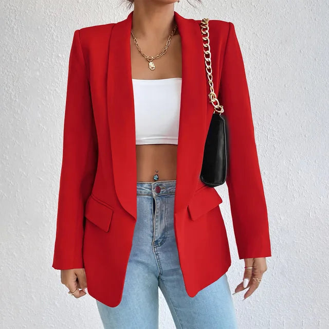 Alethea | Women's chic plain tailored blazer with clean lines