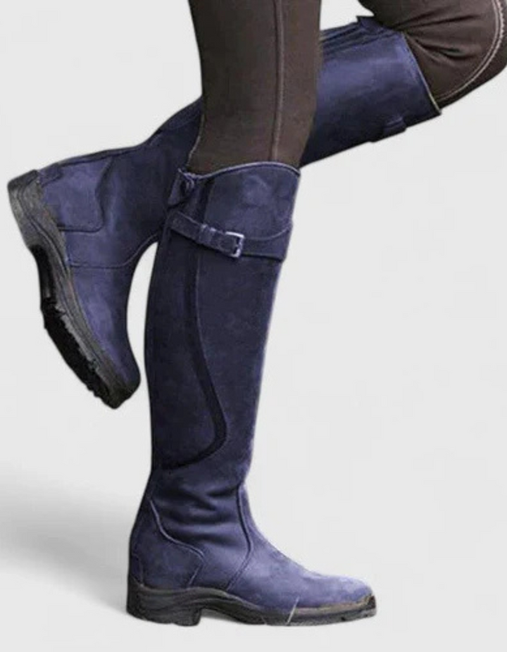 Gail | Women’s riding boots with buckle detail and contoured silhouette