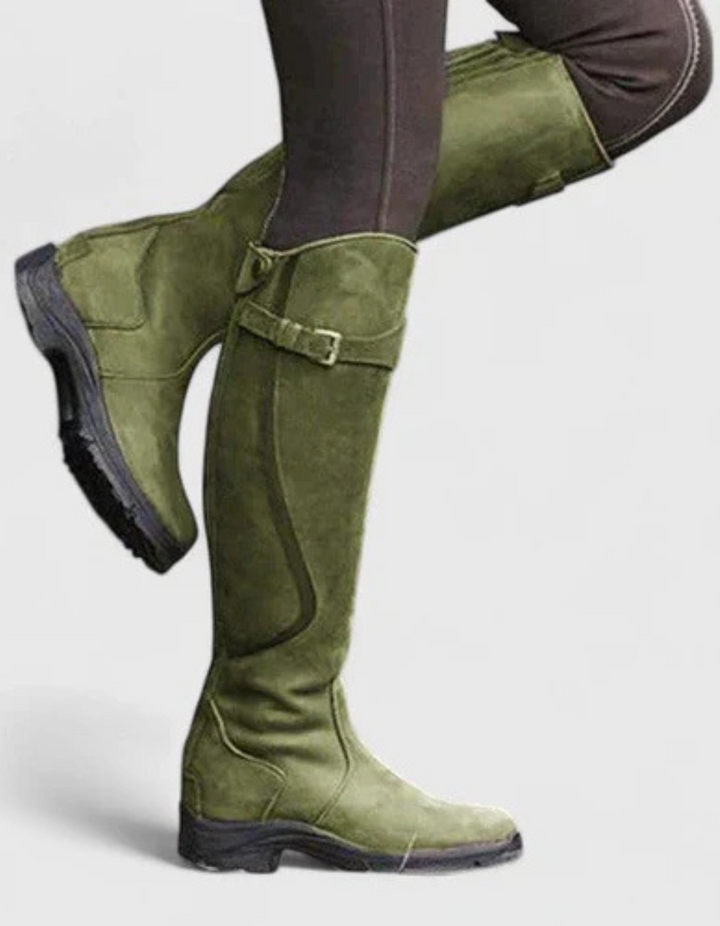 Gail | Women’s riding boots with buckle detail and contoured silhouette