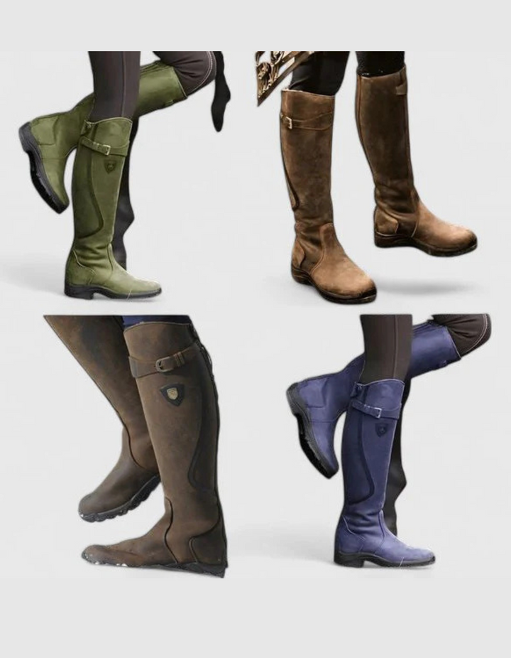 Gail | Women’s riding boots with buckle detail and contoured silhouette