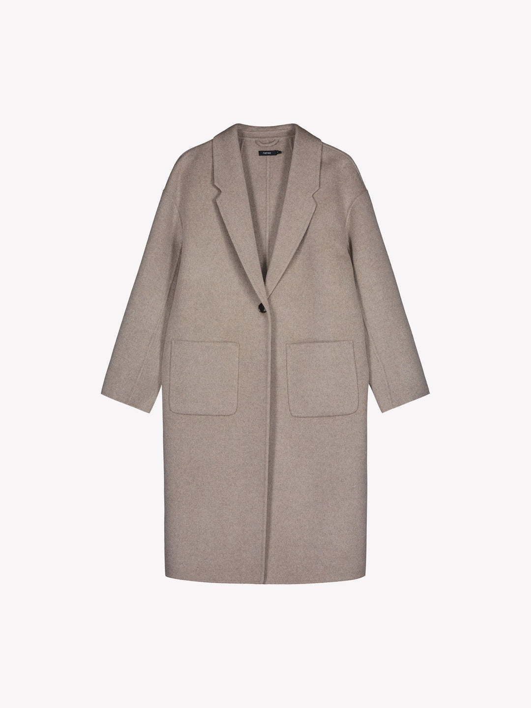 Yasmine | Women’s single button wool blend coat with front patch pockets