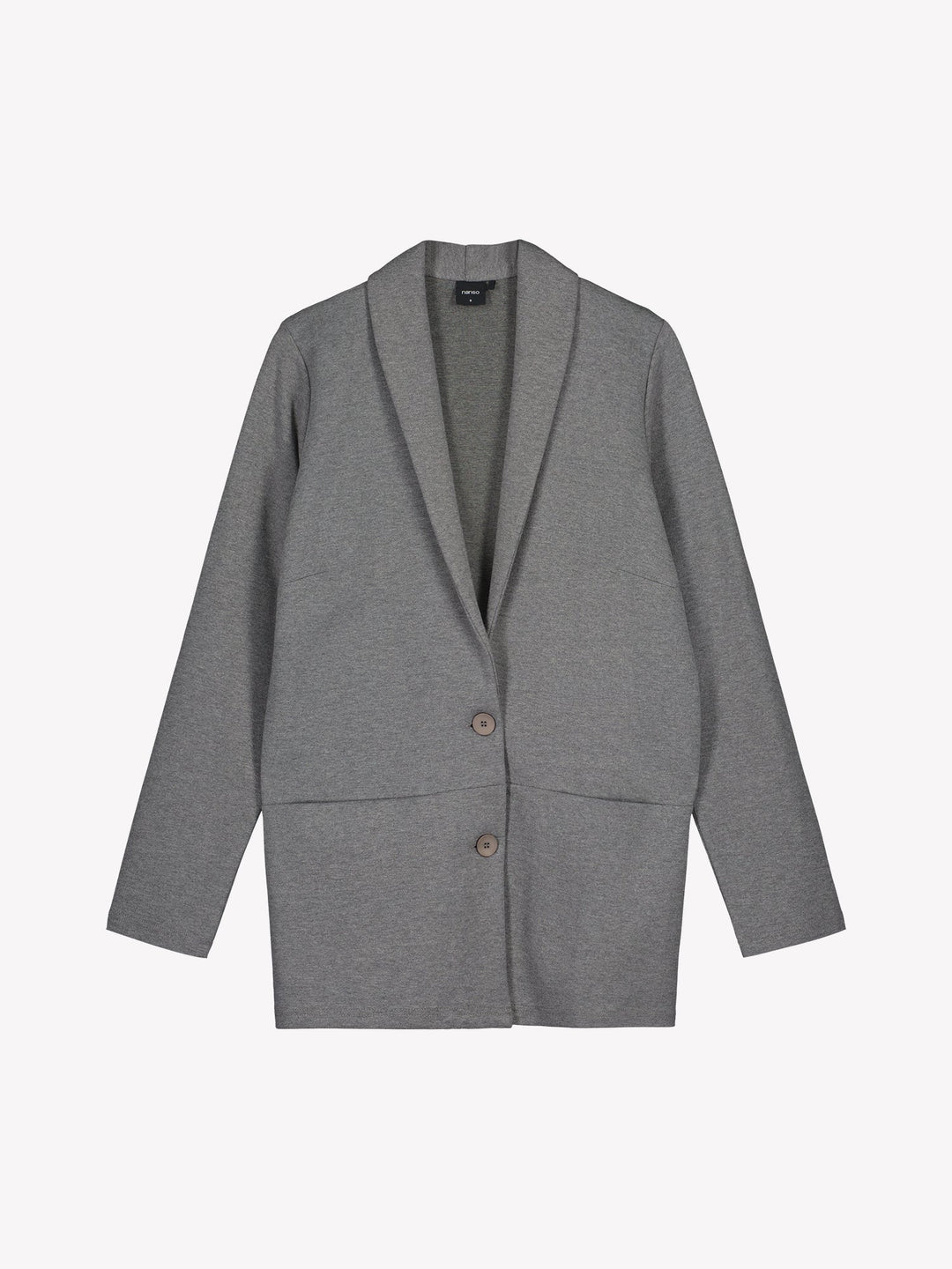 Abigail | Classic button-up style long sleeve gray jacket