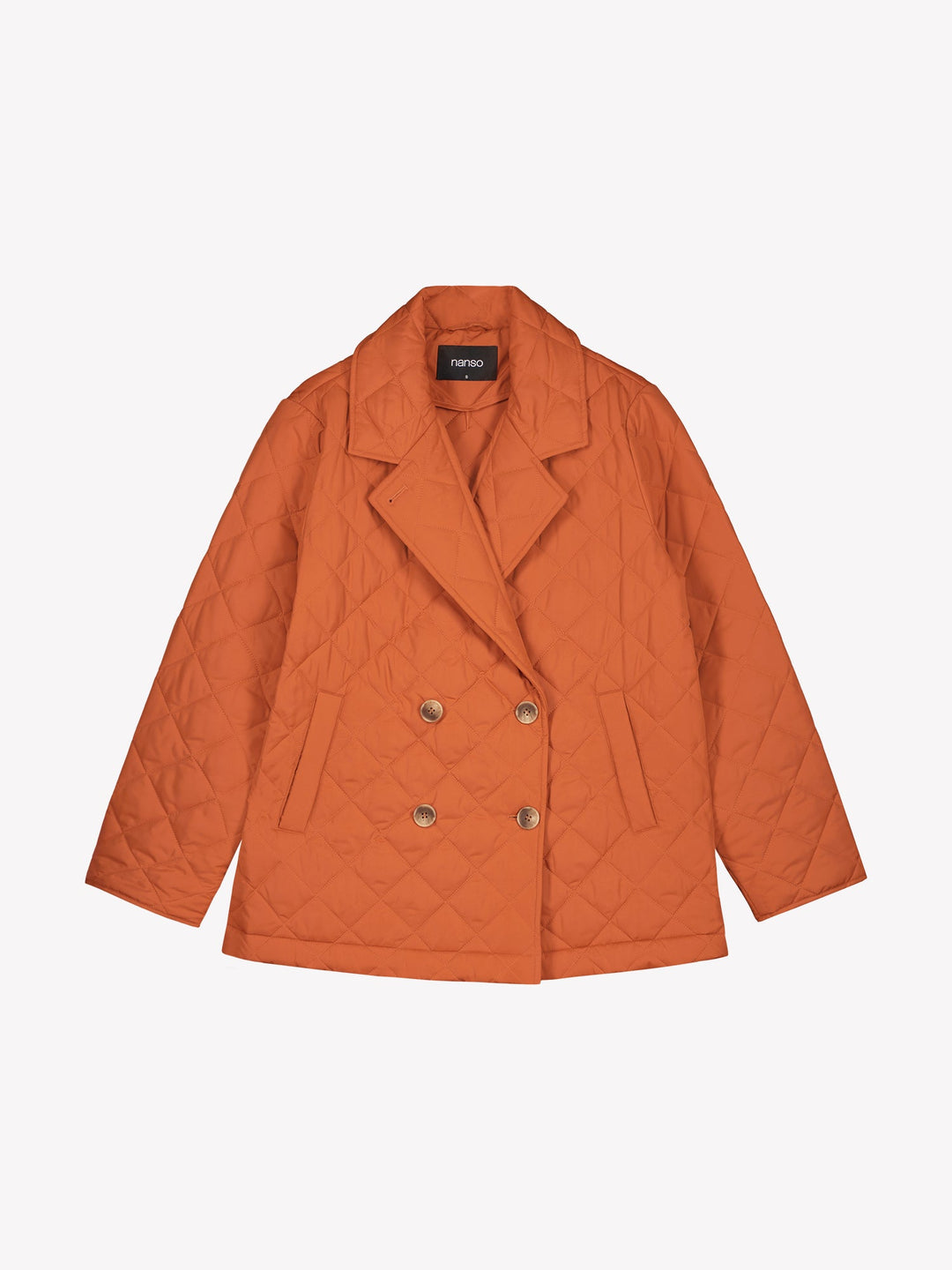 Aviana | Women’s double-breasted quilted jacket with wide lapel collar