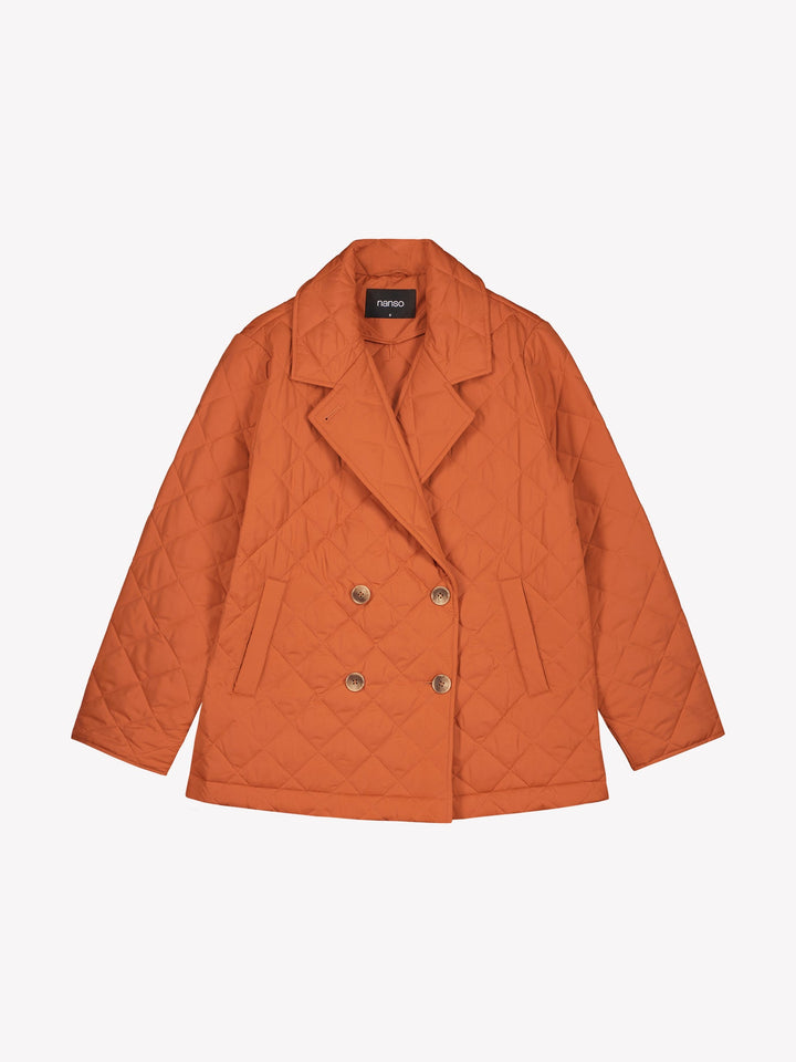 Aviana | Women’s double-breasted quilted jacket with wide lapel collar