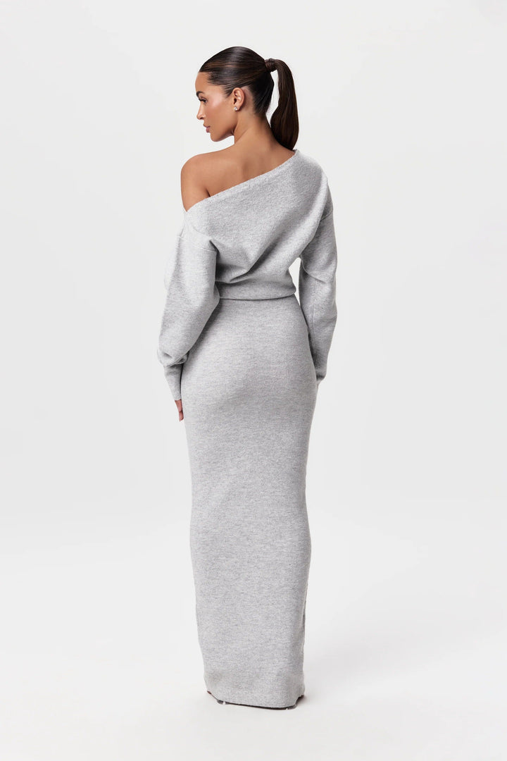 Vanessa | Off-shoulder elegant midi dress for day and evening wear