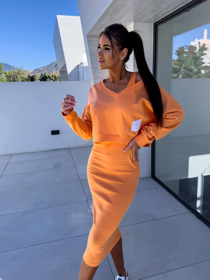 Aubrey | Casual sweatshirt and dress set