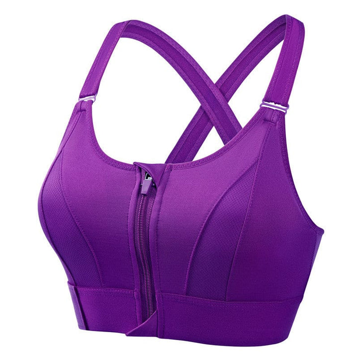 Audie | Women’s front-zip sports bra with adjustable straps