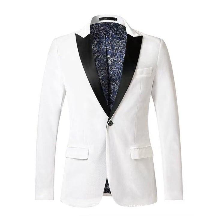 Adrian | Velvet slim-fit suit jacket with satin lapel