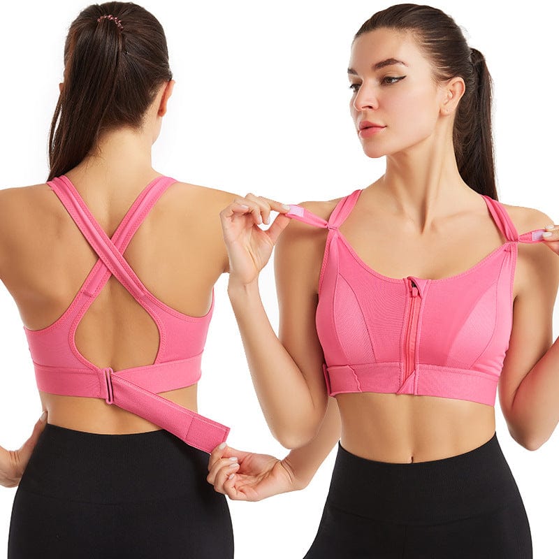 Audie | Women’s front-zip sports bra with adjustable straps