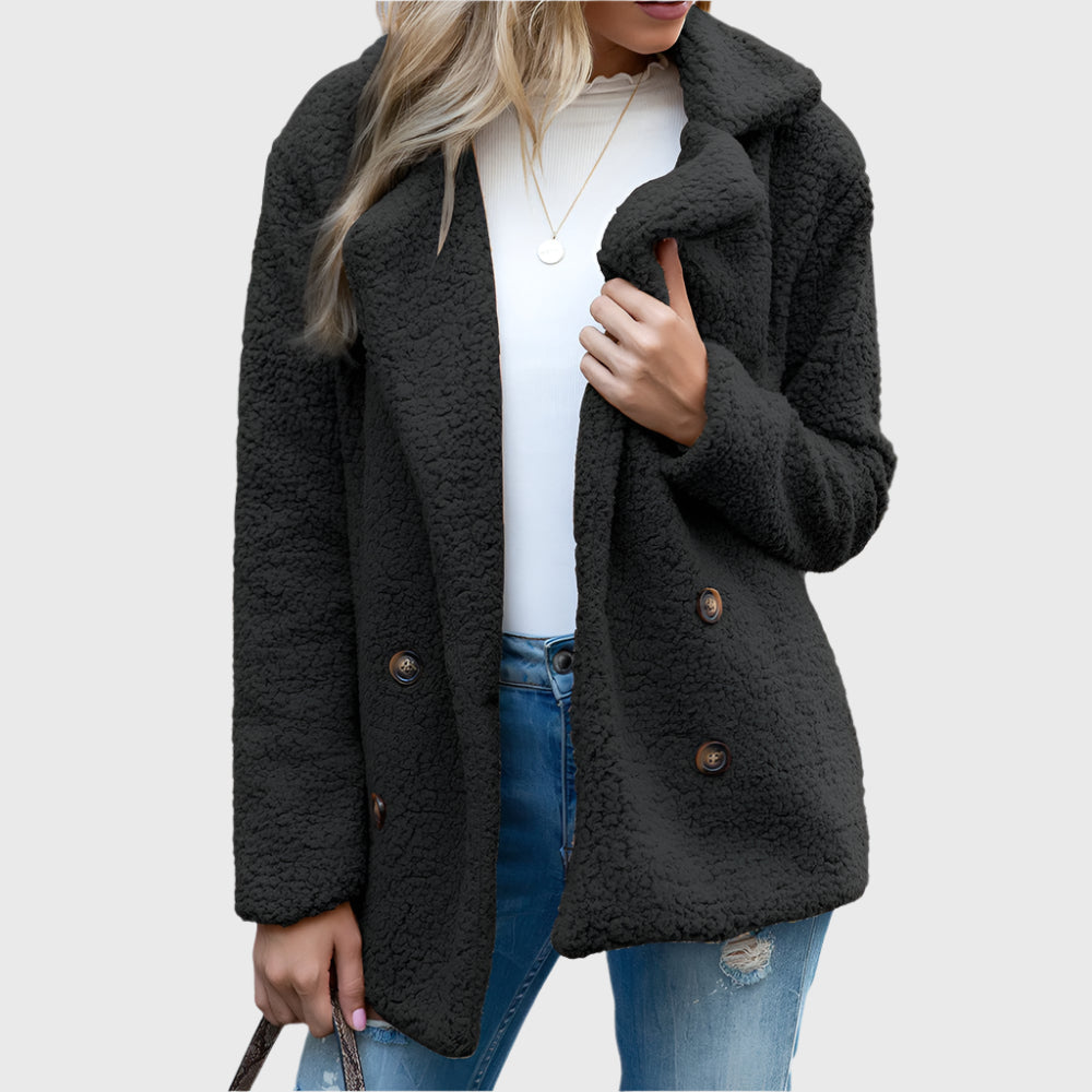 Raven | Women’s double-breasted sherpa jacket