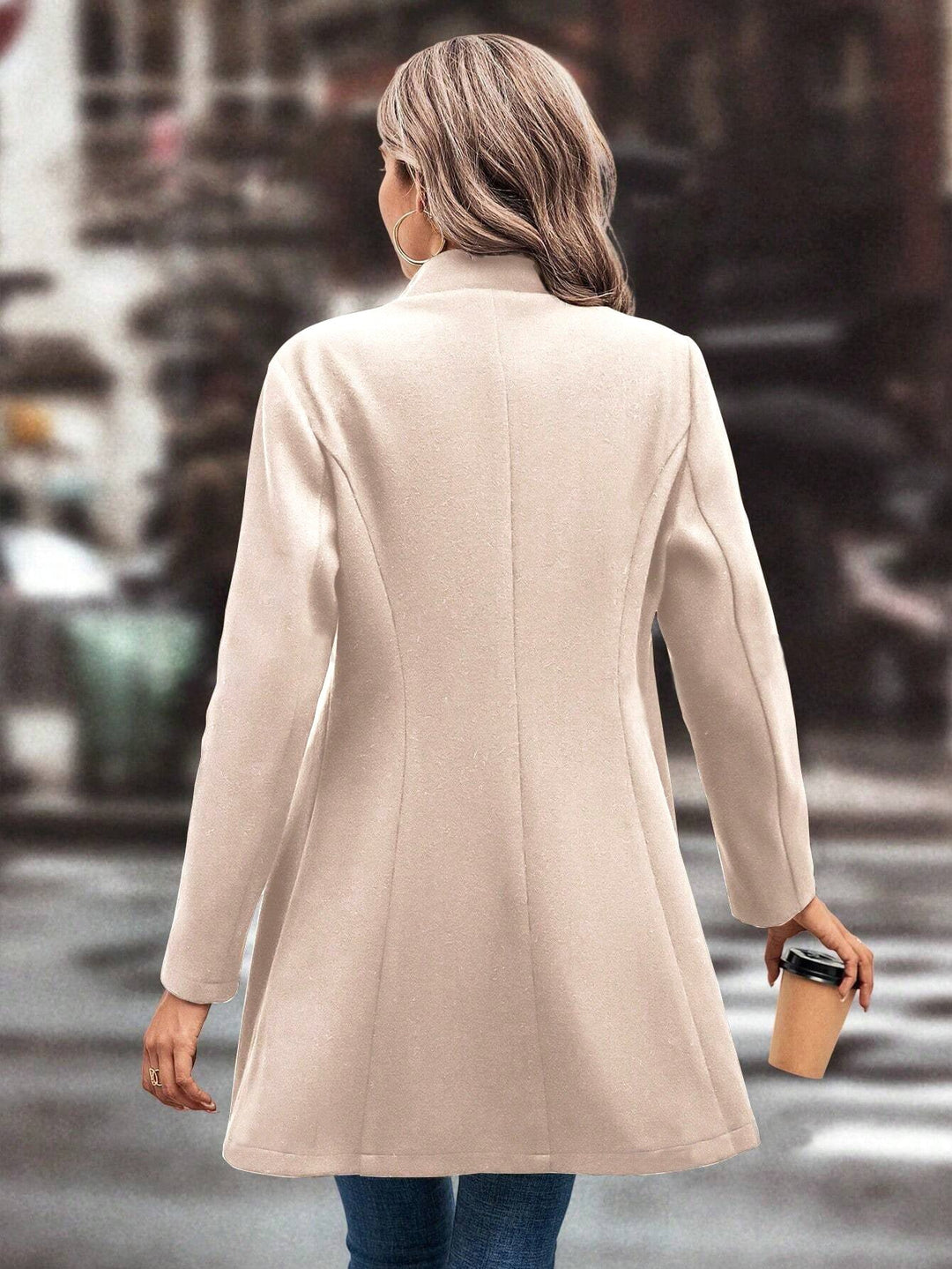 Ava | Women’s slim-fit blazer coat with notch lapel and button closure
