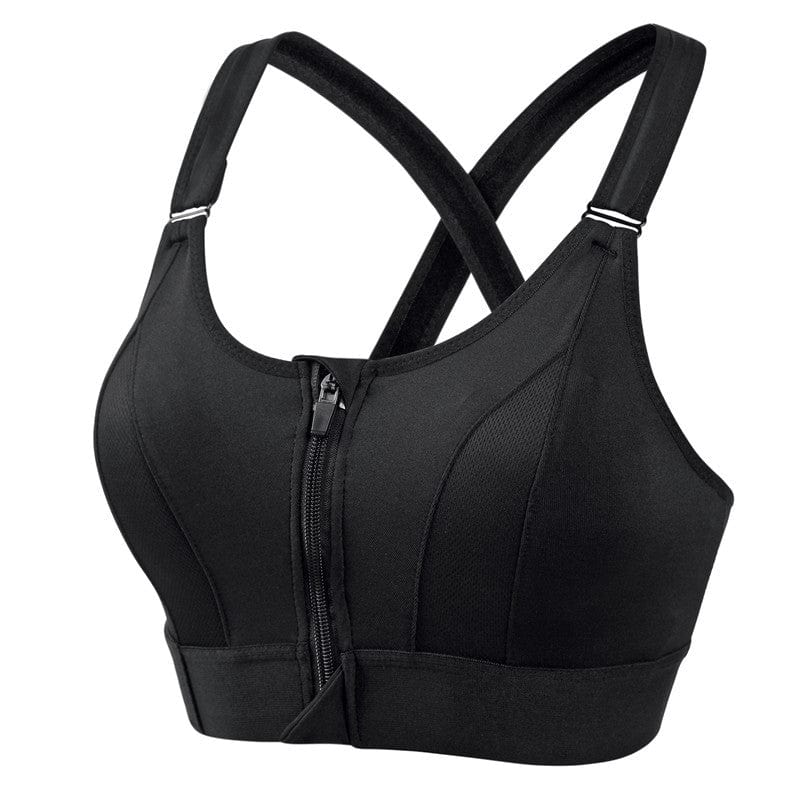 Audie | Women’s front-zip sports bra with adjustable straps