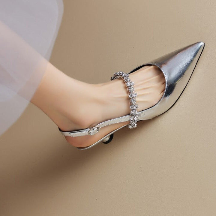 Daphne | Women’s slingback sandals with crystal strap