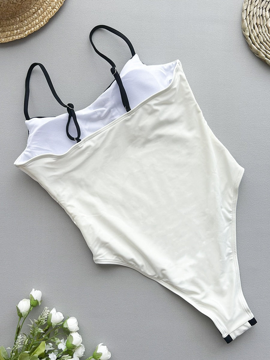 Maria | Women’s contour one-piece swimsuit with scoop back and contrast detailing