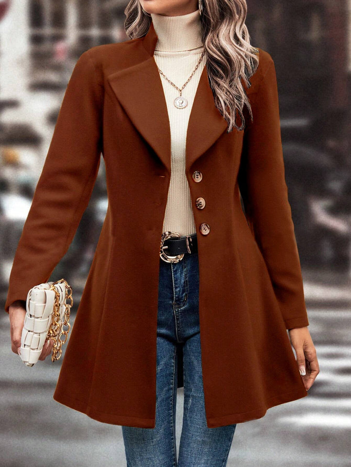 Ava | Women’s slim-fit blazer coat with notch lapel and button closure