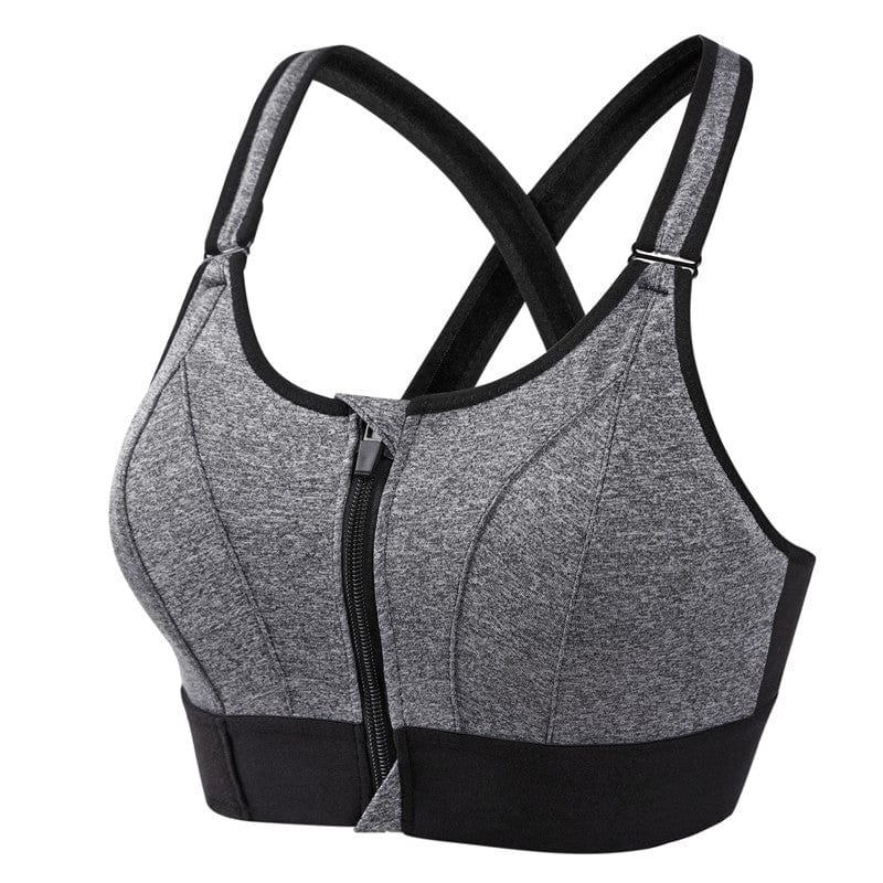 Audie | Women’s front-zip sports bra with adjustable straps