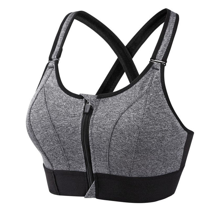 Audie | Women’s front-zip sports bra with adjustable straps