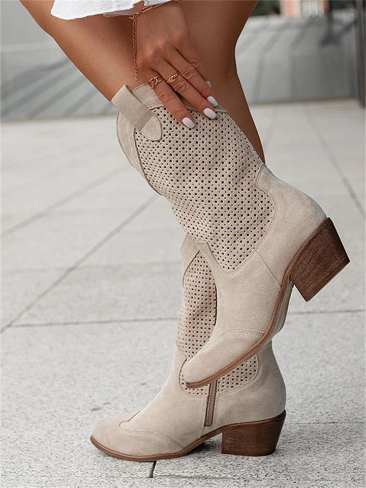 Adalyn | Perforated ankle cowboy boots