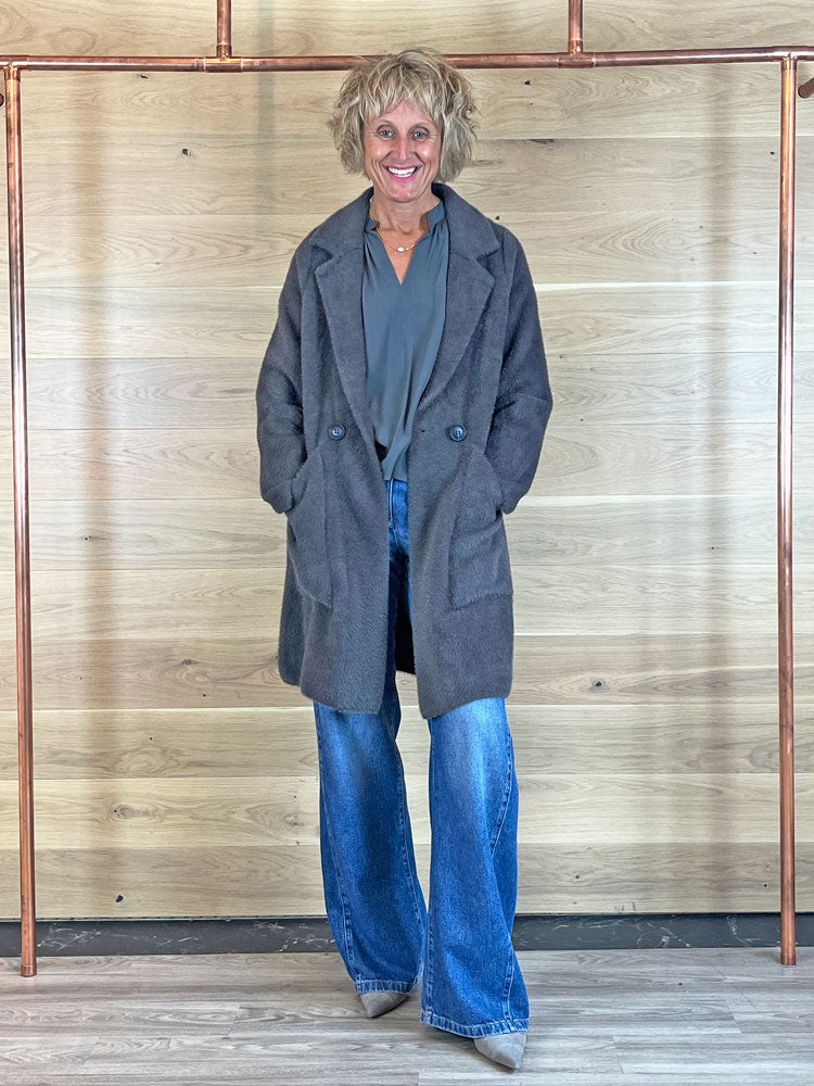 Margaret | Women’s double-breasted faux fur coat