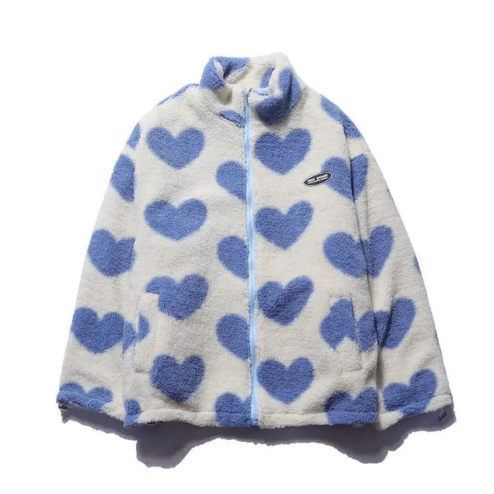 Katya | Women’s reversible heart fleece jacket
