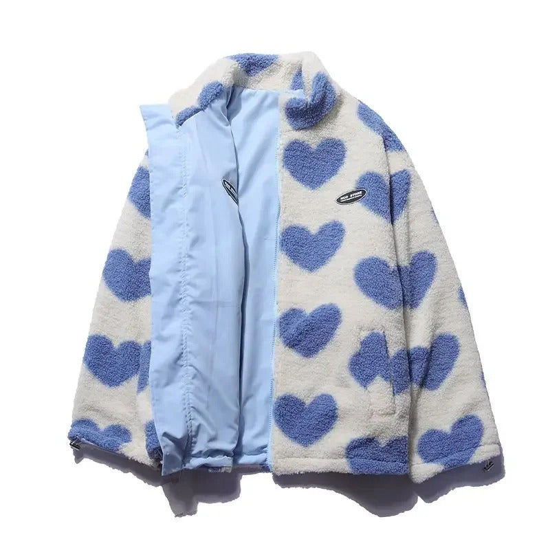 Katya | Women’s reversible heart fleece jacket
