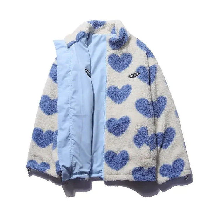 Katya | Women’s reversible heart fleece jacket