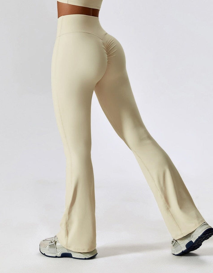 Sylvia | Women’s flared leggings with ruched detail and sleek fit