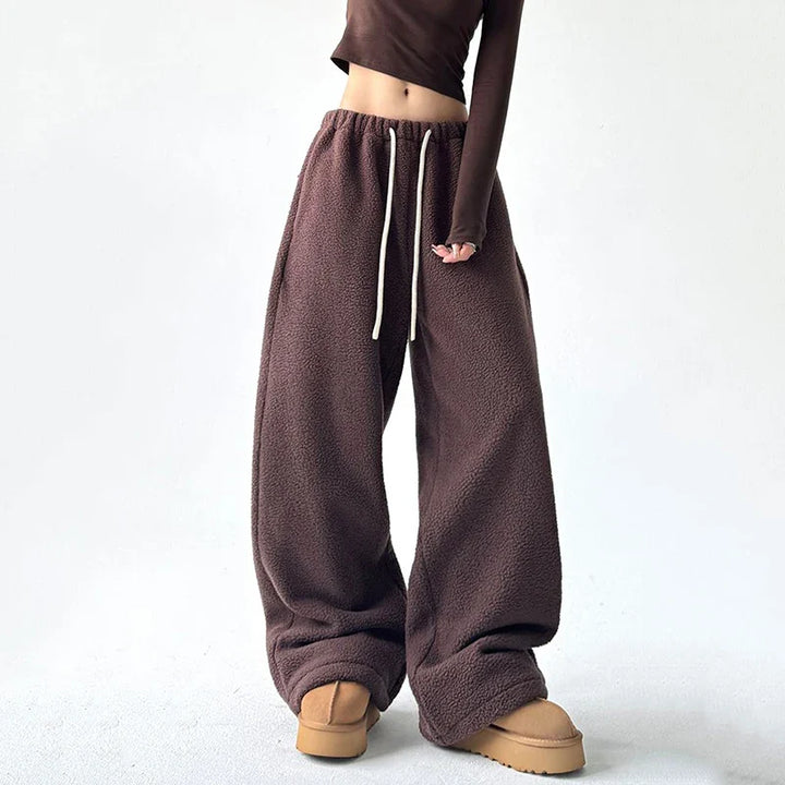 Luisa | Women’s fleece wide-leg lounge pants