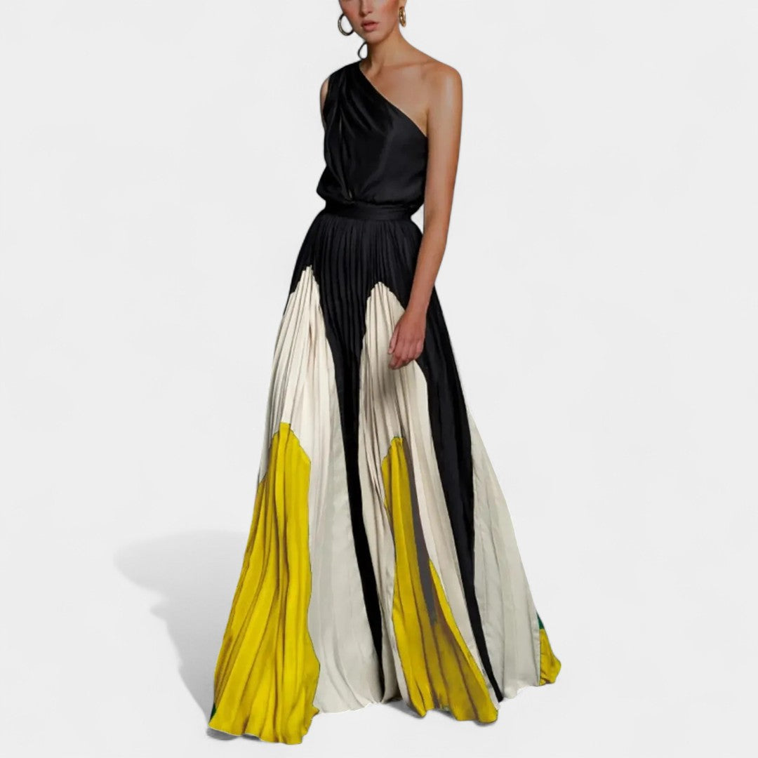Poppy | Elegant one-shoulder maxi dress for women