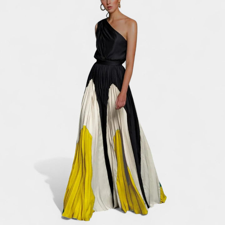 Poppy | Elegant one-shoulder maxi dress for women