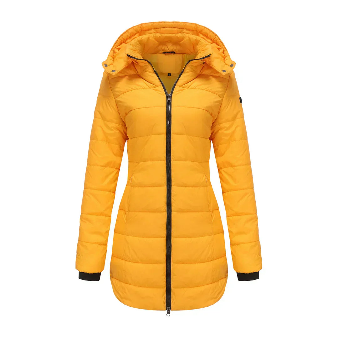 Analeia | Women’s long puffer coat with detachable hood